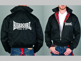 Hardcore Punk n Oi!  Bunda Harrington s hrejivou podšívkou farby RED TARTAN, obojstranné logo (s kapucou iba v čiernej farbe je za 42,90euro!!)